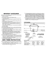 Preview for 2 page of Zojirushi NH-SQ06 Operating Instructions Manual