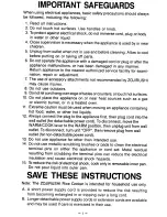 Preview for 2 page of Zojirushi NHS-06 Operating Instructions Manual