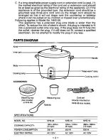 Preview for 3 page of Zojirushi NHS-06 Operating Instructions Manual