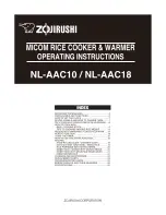 Zojirushi NL-AAC10 Operating Instructions Manual предпросмотр
