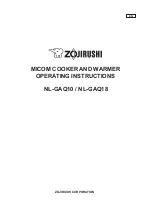 Zojirushi NL-GAQ10 Operating Instructions Manual предпросмотр