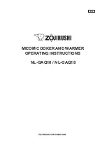 Zojirushi NL-GAQ10 Operating Instructions Manual preview