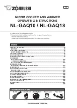 Предварительный просмотр 2 страницы Zojirushi NL-GAQ10 Operating Instructions Manual
