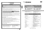 Zojirushi NL-GAQ10T Operating Instructions Manual preview