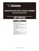 Zojirushi NP-GBC05 Operating Instructions Manual preview