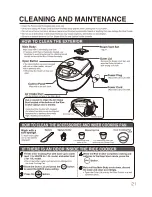 Предварительный просмотр 21 страницы Zojirushi NP-NVC10 Operating Instructions Manual