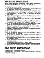 Preview for 2 page of Zojirushi NRC-10 Operating Instructions Manual