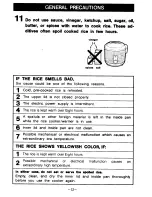 Предварительный просмотр 13 страницы Zojirushi NRC-10 Operating Instructions Manual