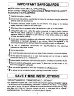 Preview for 2 page of Zojirushi NS-JCC10 Operating Instructions Manual