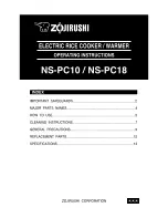 Предварительный просмотр 1 страницы Zojirushi NS-PC10 Operating Instructions Manual