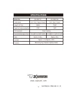 Предварительный просмотр 12 страницы Zojirushi NS-RNC10 Operating Instructions Manual