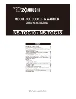 Zojirushi NS-TGC10 Operating Instructions Manual предпросмотр