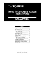 Zojirushi NS-WPC10 Operating Instructions Manual preview