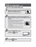 Предварительный просмотр 12 страницы Zojirushi NS-WPC10 Operating Instructions Manual