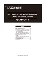 Предварительный просмотр 1 страницы Zojirushi NS-WSC10 Operating	 Instruction