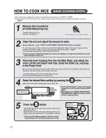 Предварительный просмотр 12 страницы Zojirushi NS-WSC10 Operating	 Instruction