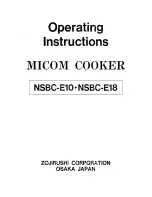 Zojirushi NSBC-E10 Operating Instructions Manual preview