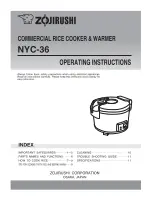 Preview for 1 page of Zojirushi NYC-36 Operating Instructions Manual
