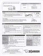 Предварительный просмотр 2 страницы Zojirushi SL-XA20 Instruction Manual