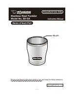 Preview for 1 page of Zojirushi SX-DA Instruction Manual