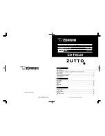 Предварительный просмотр 1 страницы Zojirushi ZUTTO CD-FAC22 Operating Instructions Manual
