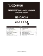 Zojirushi Zutto Neuro fuzzy NS-DAC10 Operating Instructions Manual предпросмотр