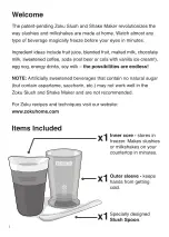 Preview for 2 page of ZOKU Slush and Shake Maker Instruction Manual