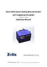 Zolix Instruments Omni-l200i Series Operation Manual preview