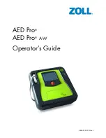 ZOLL aed pro Operator'S Manual preview