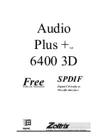 Zoltrix AudioPlus 6400 3D User Manual preview