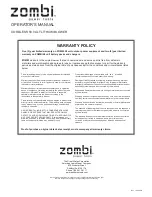 Preview for 6 page of Zombi ZBCH5817 Operator'S Manual
