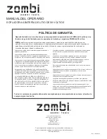 Preview for 12 page of Zombi ZBCH5817 Operator'S Manual