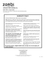 Preview for 14 page of Zombi ZCS12017 Operator'S Manual
