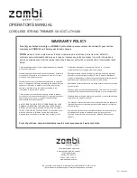 Preview for 10 page of Zombi ZST5817 Operator'S Manual