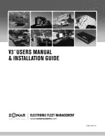 Zonar V3 User Manual & Installation Manual preview