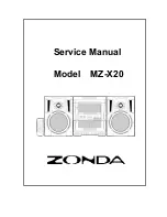 Preview for 1 page of Zonda MZ-X20 Service Manual