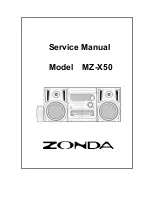 Zonda MZ-X50 Service Manual preview