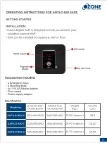 Предварительный просмотр 3 страницы Zone SAFILO BIO-1 Operating Manual