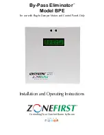 Preview for 1 page of Zonefirst BPE Installation And Operating Instructions