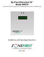 Preview for 1 page of Zonefirst By-Pass Eliminator 24 BPE24 Installation And Operating Instructions