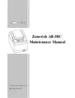 Preview for 1 page of Zonerich AB-58C Maintenance Manual