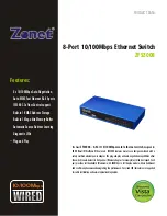 Zonet ZFS3008 Product Data preview