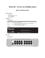 Zonet ZFS3216P Quick Installation Manual preview