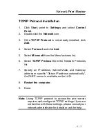 Preview for 70 page of Zonet ZPS2102 - SETUP PROCEDURE FOR WINDOWS 95-98-ME Instruction Manual