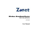 Zonet ZSR1124WE User Manual preview