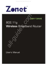 Preview for 1 page of Zonet ZSR1134WE User Manual