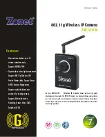 Zonet ZVC7611W Product Data preview