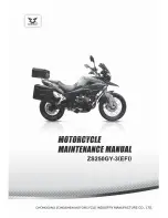 ZONGSHEN ZS250GY-3(EFI) Maintenance Manual предпросмотр