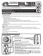 Zoo Med AQUASUN DUAL TIMER Instructions предпросмотр