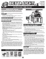 Предварительный просмотр 1 страницы Zoo Med BETTA LIGHT BL-30E Instructions Manual